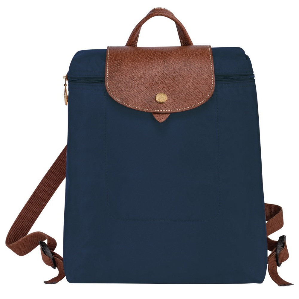 Longchamp Navy and Brown Women's Backpack
